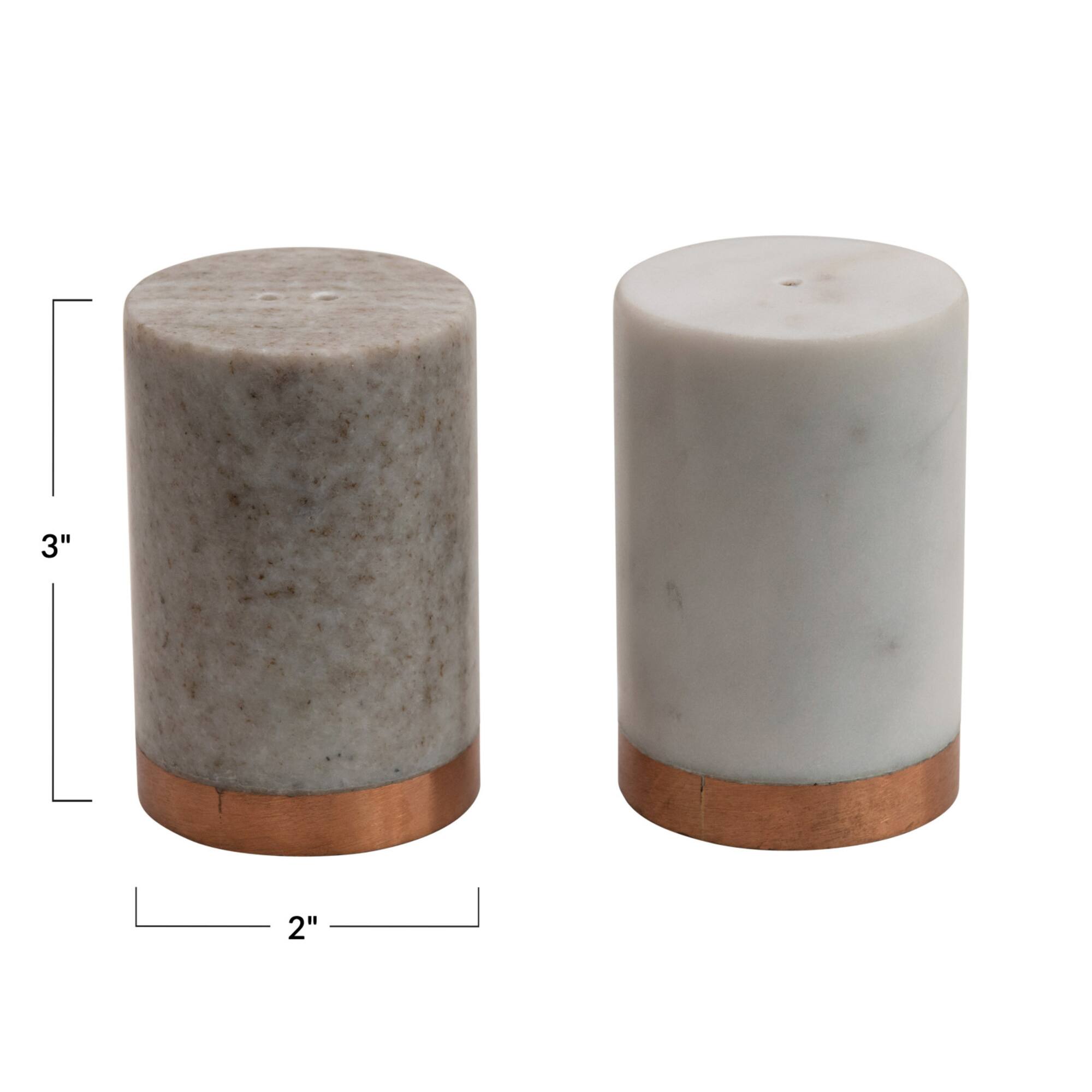 Hello Honey® 3'' Marble Salt and Pepper Shaker Set
